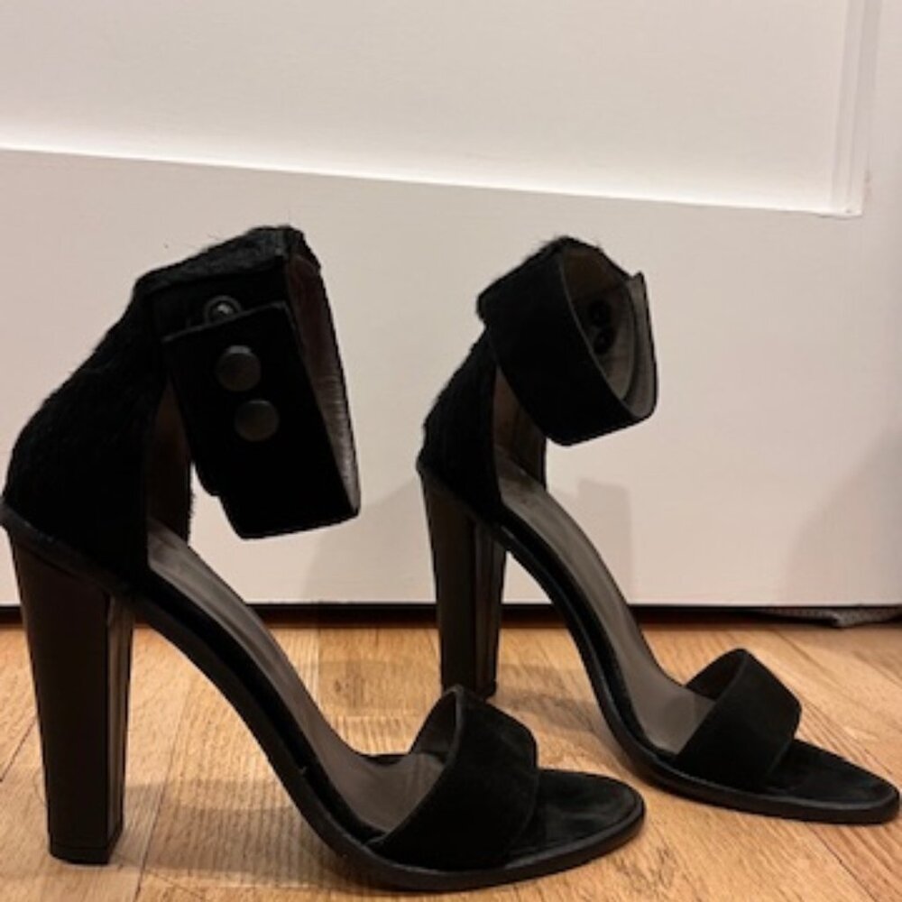 Tibi black Barbara sandal heels